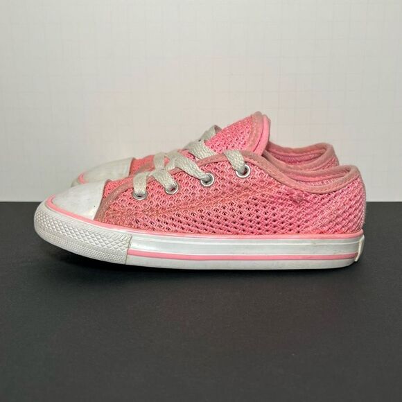 Toddler Girls CONVERSE Chuck Taylor All Star Double Tongue Ox Sneakers / Size 10 - Picture 3 of 11
